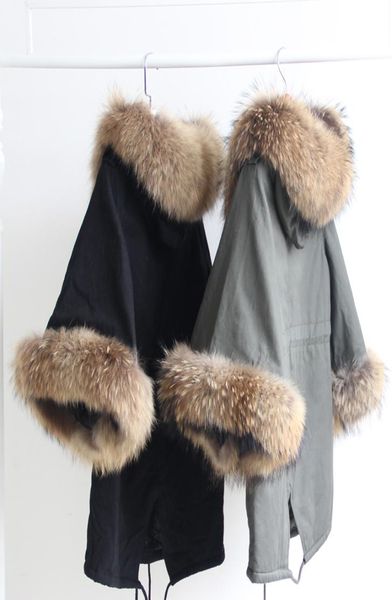 Real Raccoon Furs Ladies Leisure Coat Cape Poncho Mulheres Manga de Manga de Manga de Manga de Inverno Japão Corean5312896