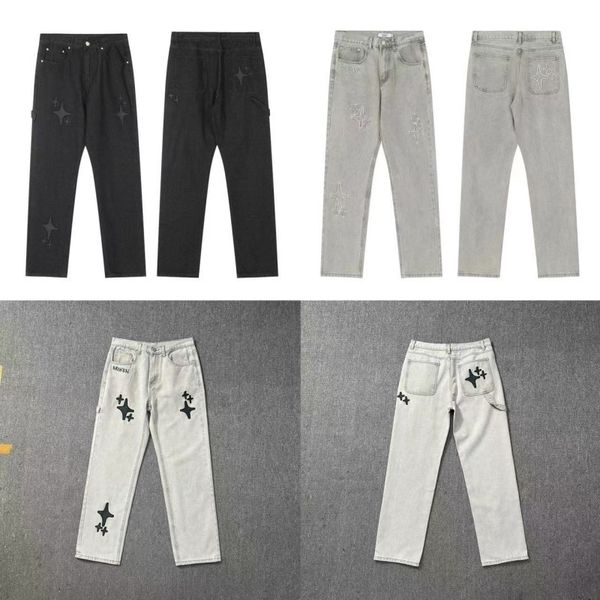 Herren Jeans gebrochener Planet Denim Pant gute Qualität Frühlingshosen Einfache Mode Männer Frau Streetwear 2024SSS