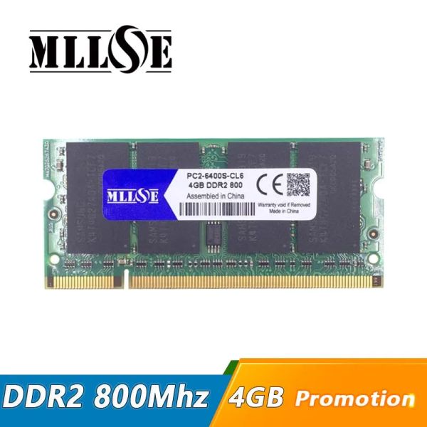 RAMS MLLSE MEOT RAM DDR2 4 GB 8 GB 800 MHz PC26400 Sodimm -Laptop Notebook, Memoria RAM DDR2 4 GB 800 MHz PC2 6400, DDR 2 4 GB RAM