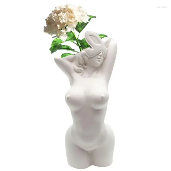 Vasi Vasi di fiori in ceramica Donne Donne Forma del corpo Decorazione bohémien donna Resina Scultura decorativa