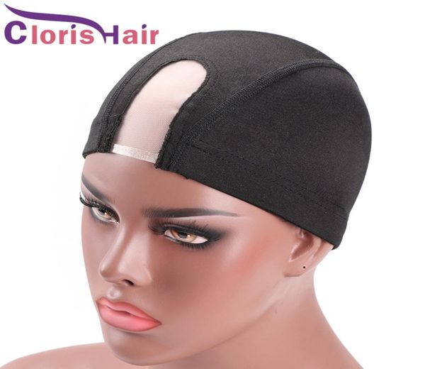 5pcs Ganzes Spandex Mesh Dome Perücke Cap atmable Elastic Hair Net Glueless Haarnetz für die Herstellung von Perücken schwarz u Teil Mono -Spitzenkappen8490288