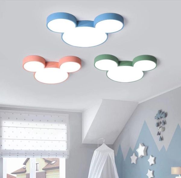 Macaron Nordic moderno moderno cartone animato soffitto leggero per bambini decorazioni a led illuminazione infissi di lampada 2900765