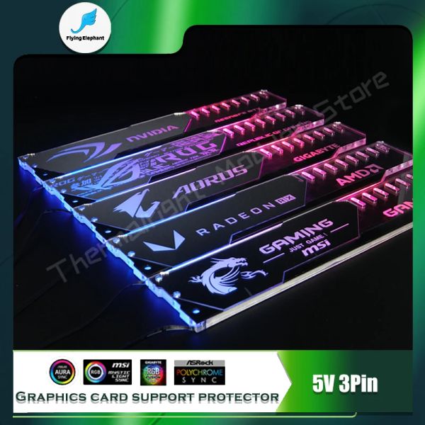 Kühlung GPU -Halter -Unterstützung Mirror Face ROG MSI AORUS AMD NVIDIA -Themen M/B 5V Argb Sync Graphics Card SAG PC MOD TEIL
