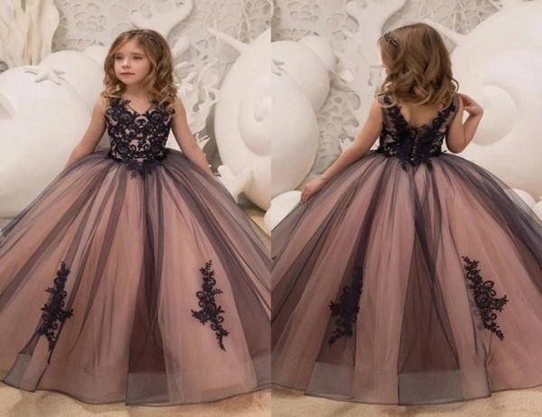 Cute Lace Tulle Flower Girl Dress ocasião formal Oc ocasião de dama de honra de festas de casamento Poshoot Christma tutu Robe MC22246609564