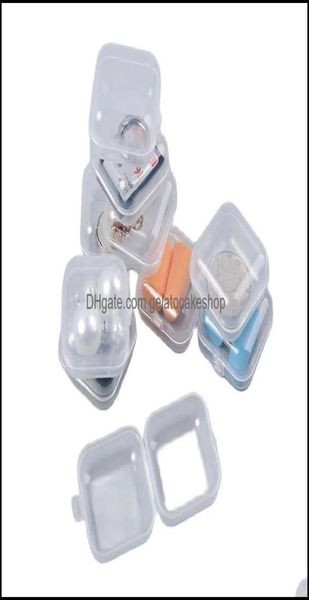 Scatole da imballaggio mini in plastica trasparente in plastica piccole scatole per piccoli tappi per le orecchie di stoccaggio del contenitore per perle tallone organizzatore trasparente consegna 5220979