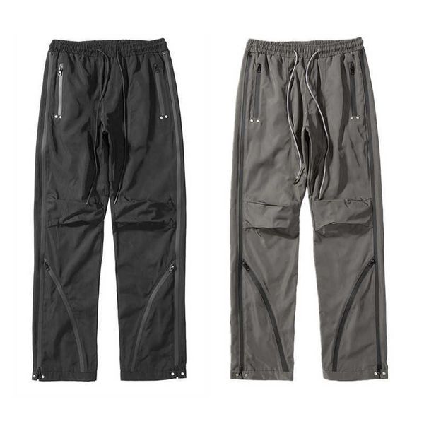 Erkekler Yeni Koleksiyon Sıcak Satış Ürünleri Naylon Kargo Pantolon Yan Fermuar Cep Fonksiyonel High Street Rahat Pantolon