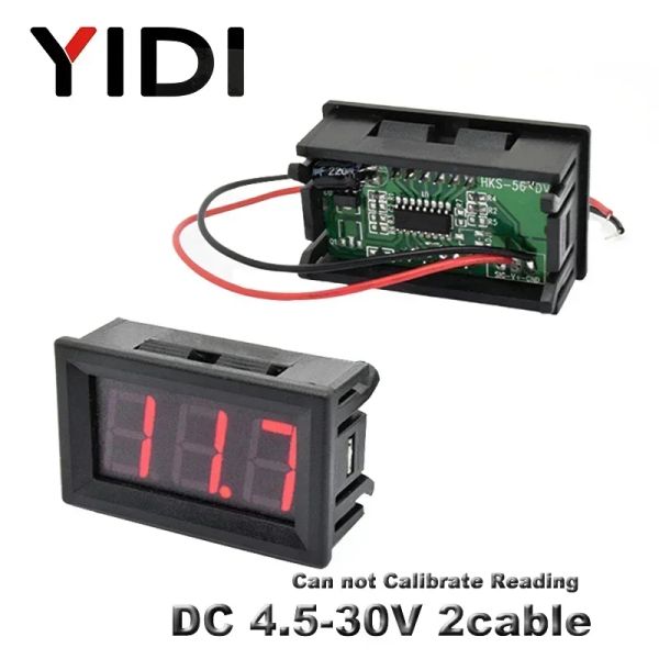 AC 30-500V 0-600V 0,56 '' Voltímetro digital Voltimeter Calibrate Reading DC 3-30V 0-100V Vermelho verde azul verde LED Medidor de tensão