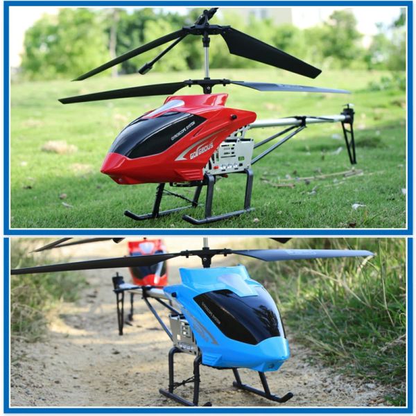 Elicottero RC con telecomando un giocattolo in aereo grande extra durevole per bambini Drone Modello all'aperto da 3,5 chilocm da 80 cm di velivolo di grande elicottero