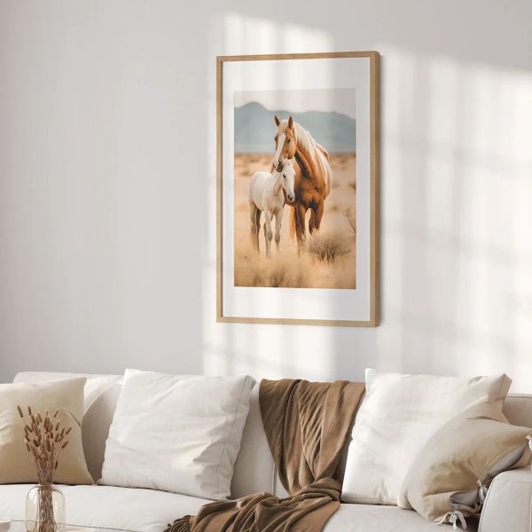 Cavalli paesaggio fotografia agricola da parete arte tela dipinto di poster nordici e stampe immagini murali per decorazioni soggiorno