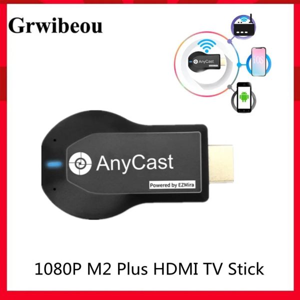 Box Grwibeou 1080p M2 Plus HDMI TV Stick Wifi Display TV DONGLE Ricevitore Anycast dlna Schermata