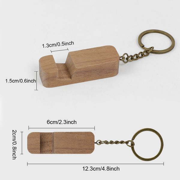 Коричневые бревные брелоки Custom Cork Wood Keyrings Гравюра