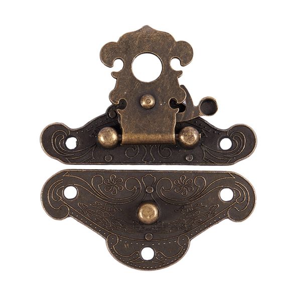 Luda 2x Antique retrò vintage decorativo gettici decorativo gioielli in legno scatola hasp bloccardi del torace: medium