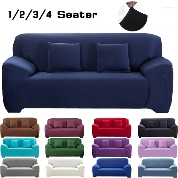 Chega a cadeira Solid Sofá Slipcover Spandex Modern Polyster Corner Couch Protector para L Shape 1/2/3/4 do lugar