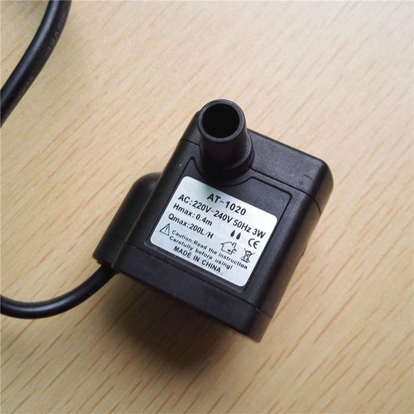 EU-Stecker AC 220 V 3W Tauchwasserpumpe Aquarium Brunnen Ultra-proje Wasserpumpe Luftfischteich Tank