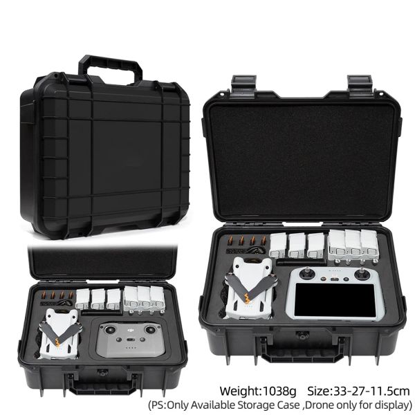 Drones para DJI mini 3 Pro Bolsa de armazenamento à prova de explosão Bola à prova de choque da prova d'água Caixa de caixa de transportar hidrão rígido RC Acessórios remotos
