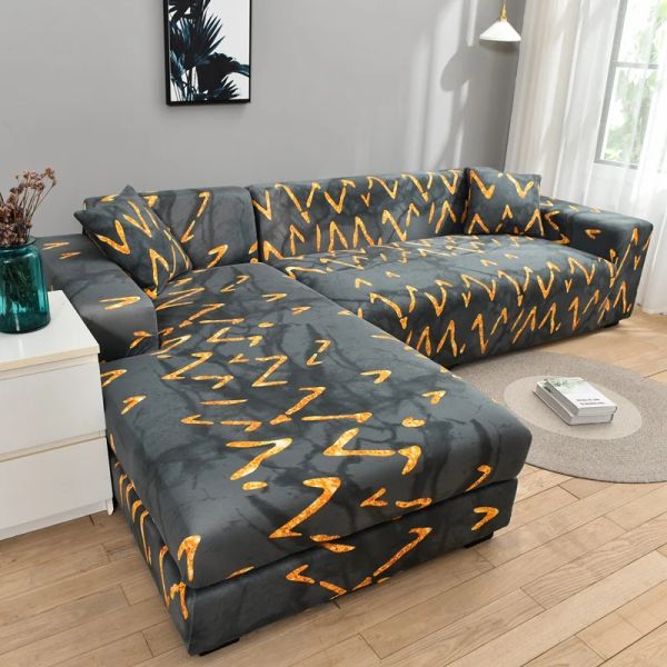 Capa de sofá geométrica para sala de estar Elastic Shopcover Slipcover Tight Wrap Wrap