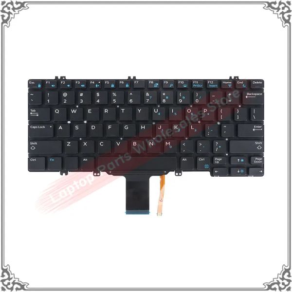 Tastiere tastiera inglese per Dell Latitude 5280 5290 7280 7290 7380 7390 Laptop tastiera araba degli Stati Uniti con retroilluminazione