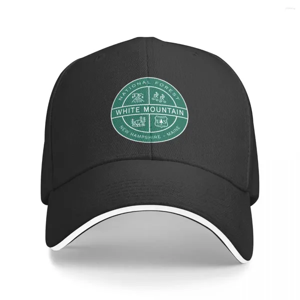 Ball Caps White Mountain National Forest Forest Logo Heraldic Baseball Cap Trucker Beach Hat Men Women's