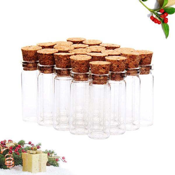 Vasen 24pcs 15 ml transparente DIY -Wunsch -Jars Mini -Glasflaschen mit Korkenstoppern für Hochzeiten Meldung Party