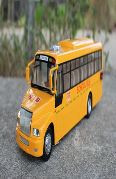 Modello di autobus in lega di scuolabus giallo giocattoli ad alta simulazione con luci del suono Kid039 regali che raccolgono decorazioni per la casa 4050228