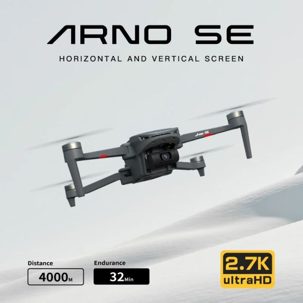 Drones Cfly Arno Se Drone Z 2.7K Kamera HD Profesjonalne GPS 32 Dk Veri Powrotu (3osiowy Gimbal Zdalnie Sterowany Quadcopter