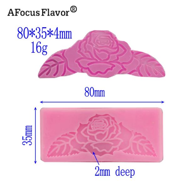 1 PC DIY Sugarcraft Instant Lace Silicone Mold Wavy 3D Padrão Fudge Cake Bolo Decorativo Bakamento Padrão de Estêncil Silicone molde