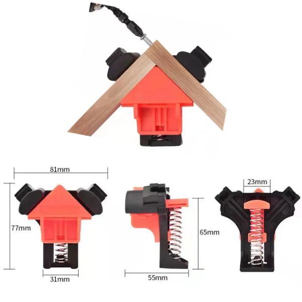 4pc 90 gradi a destra morsetto a destra fissaggio fotogramma foto cornice angolo di posizionamento della clip di legno strumento di riparazione fai da te