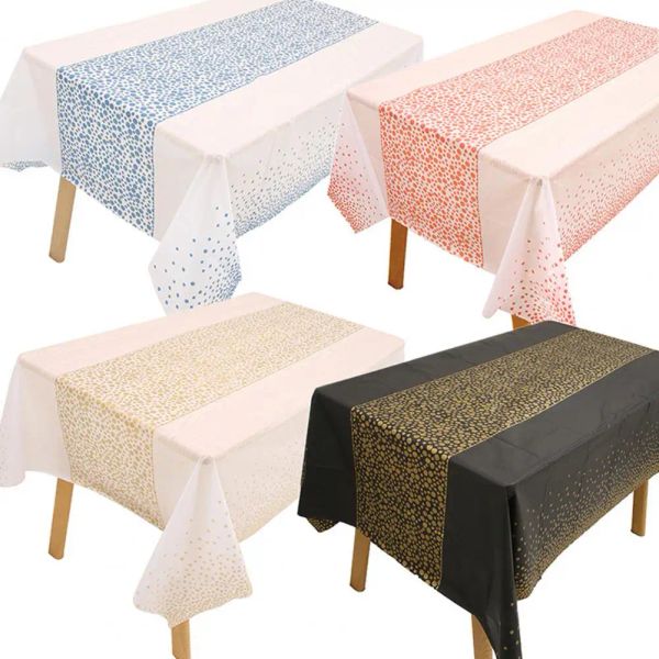 Tischabdeckung Anti-Schlupf-wasserdichte dekorative Tischdecke Peva Geburtstagsfeier Einweg-Tischdecke täglich Gebrauch