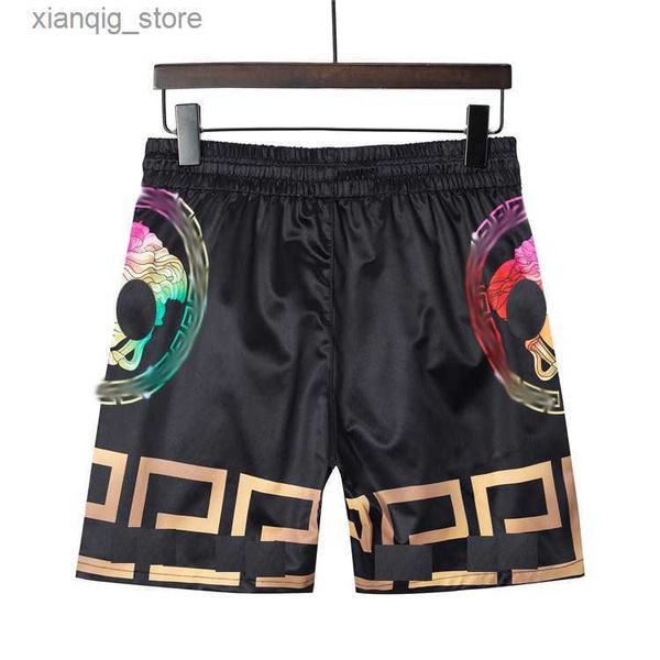 Shorts maschile Summer Men Nylon Swim Shorts Designer Gentleman Side Topches Swim Crush Closure Closure Back Tasco Tonal DrawCord Short Short Pants M-3XL # 001 L49