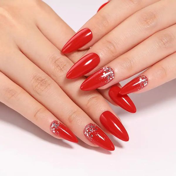 Geboren hübsch 3/6pcs Red Color Gel Nagellack Set Dunkelrot Semi Permanent Lackhybrid Einweichen UV -LED -Gel Maniküre Set