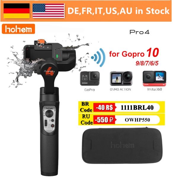 Ladegeräte hohem iSteady pro 4 3axis gimbal action camera Handheld Stabilisator Antishake Wireless Control für GoPro Hero 10 Osmo Insta360