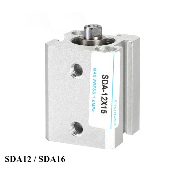 Cilindro de ar SDA SDA Series Pneumatic Compact Cylinder 12 16 20 25 25 32 40 50 63 80mm Bore a 5 10 15 20 25 30 35 40 45