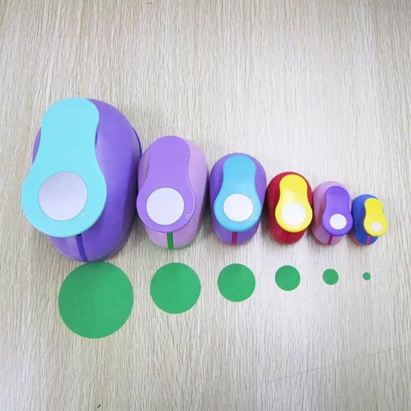 Caneta 5cm 3,8cm 2,5cm Shape redonda Conjunto de perfuração infantil Manual DIY Hole Punches Cortador de Papel de Scrapbook Escola Circle Punch