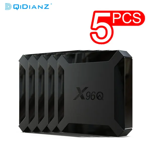 Box 5 PCs X96Q SMAT TV Box Android 10 Allwinner H313 Quad Core 1G 8G 2 GB 16 GB 1080p 2,4 g WiFi Media Player 4K Set Top Box