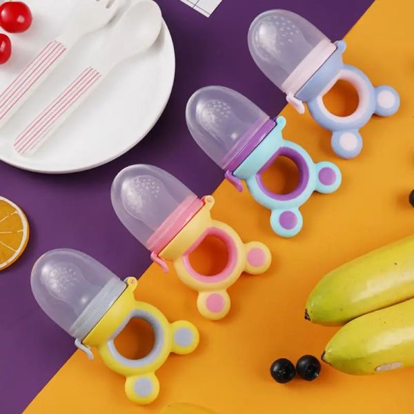 Baby Silikon Brustwarze Kaute Saft Schnuller Obst Fütterung Nippel Frische Lebensmittel Nibbler Schnuller Feedersuicer Zitzen -Schnullerflaschen Flaschen