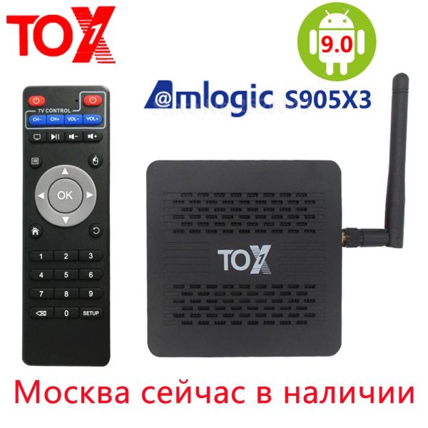 Caixa TOX1 Android TV Box AmLogic S905X3 Smart TV Box 4GB RAM 32GB ROM 2.4G 5G WiFi Bluetooth 1000m LAN USB 3.0 4K HD Set Top Box Top Box Box Caixa superior