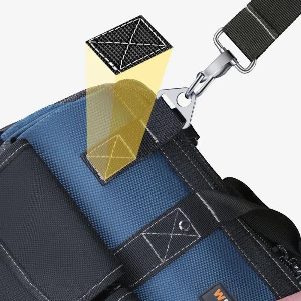 Große schwere Handy -Werkzeugtaschen Organizer wasserdichte Werkzeuge Box Tasche Blau Aufbewahrung Back Bolsa de Finderramentas Werkzeugtasche