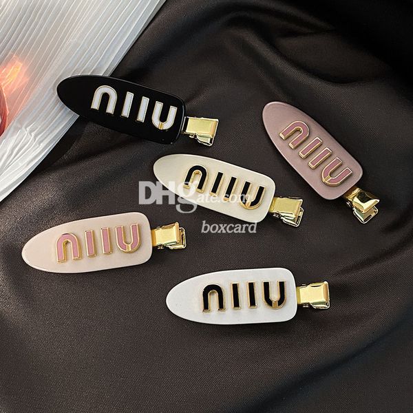 INS Candy Color Hair Clips Barrettes Hairpins for Girls Trendy Simple Letter Barrettes Hairclips Accessori per capelli