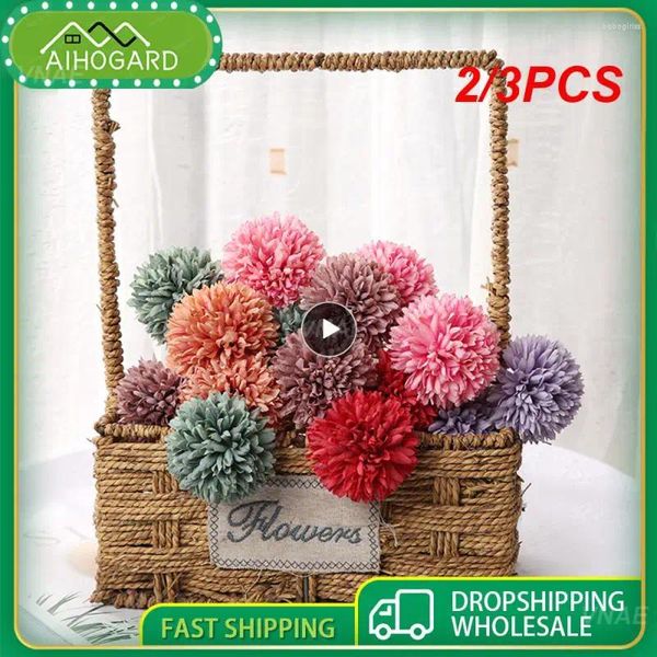 Flores decorativas 2/3pcs Flor artificial tem muitas usam cores brilhantes detalhes requintados