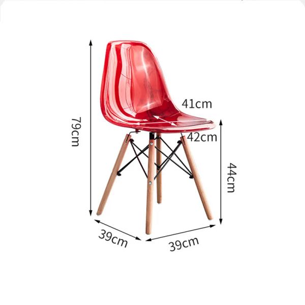 Sedia da sala da pranzo con guscio acrilico sgabello da casa semplice sedia singola di lusso moderna lussuosa sgabello in plastica trasparente