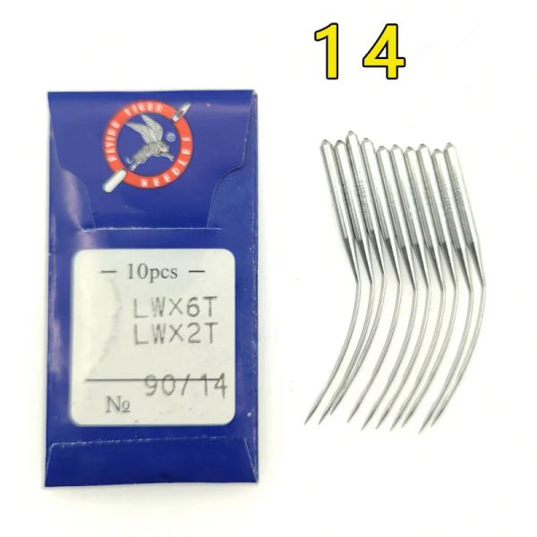 10pcs Uçan Tiger LW*6T Taşınabilir Gümüş Metal Körlük Dikiş Makinesi İğneleri