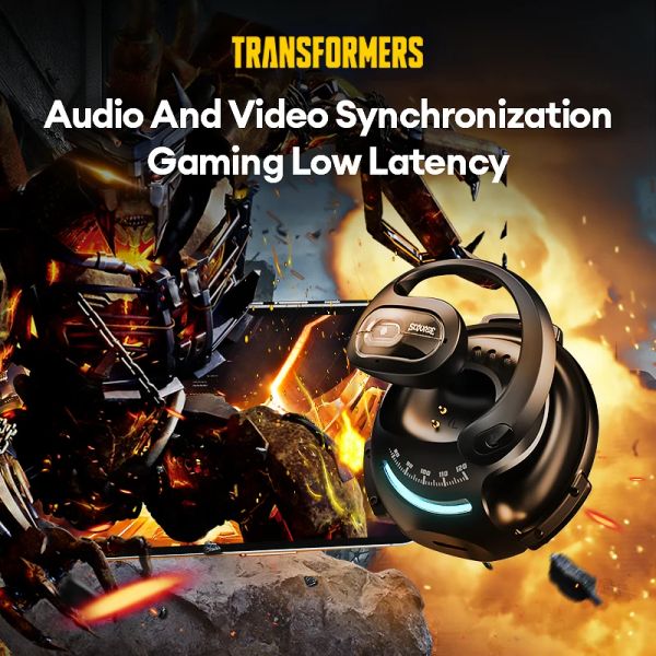 Transformers TF-T07 Bluetooth 5.4 Ohrhörer OWS Ohrhaken Ohrhörer HD Call mit Mic Lato Latency Gaming Headset Sport Headwones