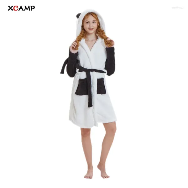 Abbigliamento da casa xcamp abbigliamento per le donne pigiami inverno 2024 Top Panad One-Pece Aokrobe Animal Nightwear
