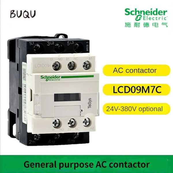 Schneider Contactor220V Contator de três polos 3P LC1D09 LC1D12 LC1D18 BC7 F7C M7C TOLTAGE DE BOLA 24V 110V 220V 380V