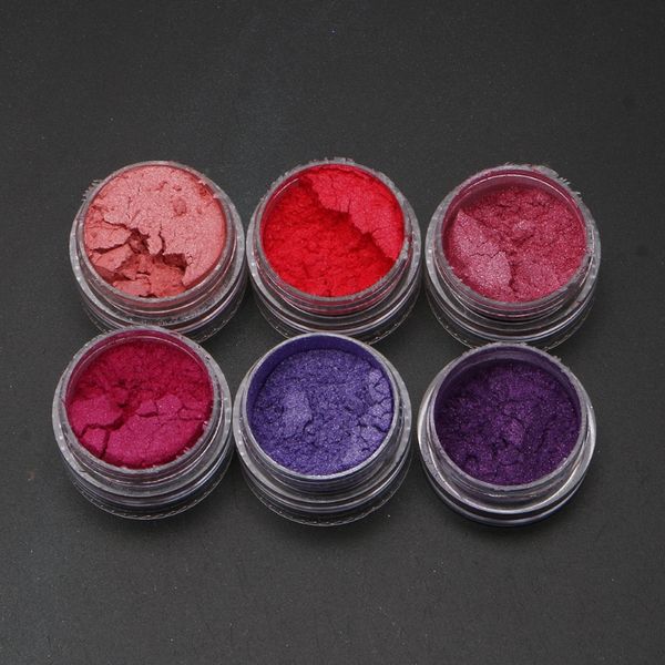 1 Set Epoxyharzfarbstoff Perlenpigment für DIY -Seifen handgefertigtes kosmetischem Kosmetikgrad Pearlescent natürliches Glimmer Mineralpulver