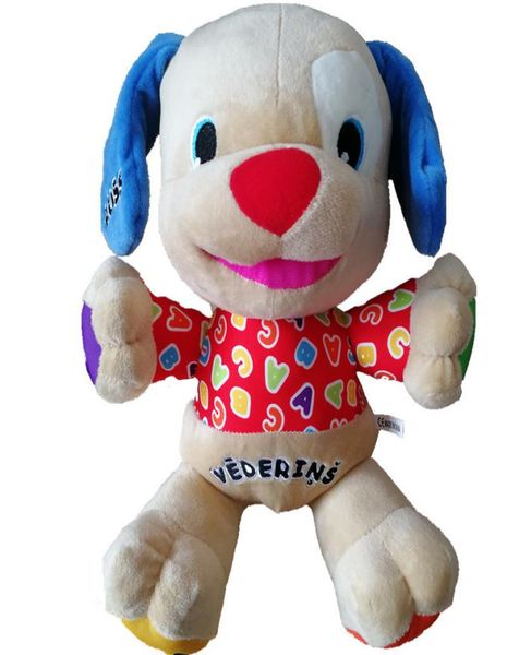 Língua letã Speaking Toy Baby Musical Puppy Doll Doll Plush Dog Singing Toys LJ2011285764255