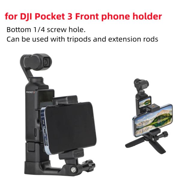 Аксессуары для DJI Pocket 3 Front Phonle Holder Clip Clip Ручная съемка.