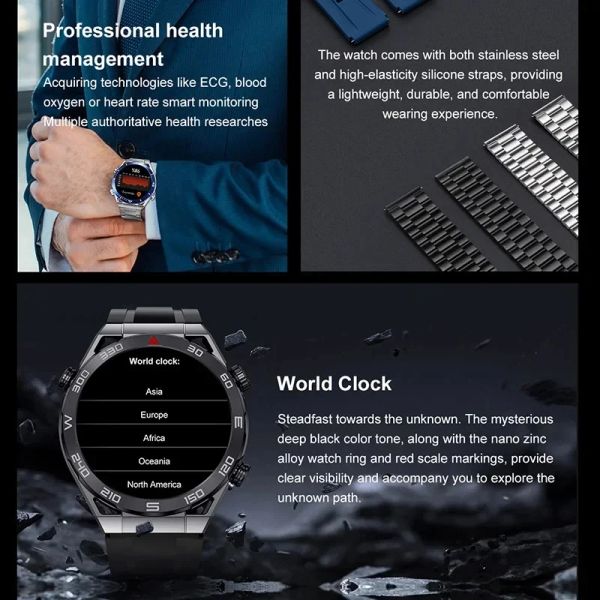 Neues Ulitmate -Design Smartwatch drei Tasten Männer Frauen NFC EKG+PPG Bluetooth Call Smart Island GPS Tracker Compass Sport Watch