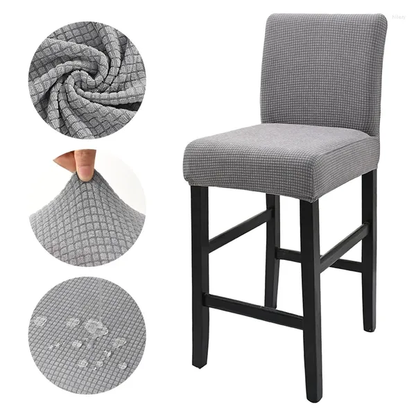 Stuhlabdeckungen hoher Rückenpolar Fleece Chairs Deckel Elastizität Barhocker Slipcover Esszimmer Jacquard Sitzkoffer El Büro Hochzeit