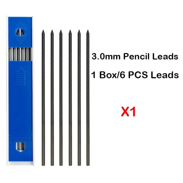 1/2/3 Caixas 3.0 Lápis mecânicos chumbo grosso de refil de lápis automático 2B Desenho de Woodworking Supplies de Office Supplies Statissicária